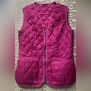 Barbour quilted vest Hot PINK women’s size 6 EUC